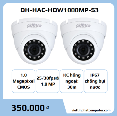 Camera DAHUA DH-HAC-HDW1000MP-S3