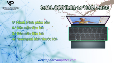 [ Like New ] Dell inspiron 16 7620 / Intel Core i7-12700H / Ram 16G /SSD 512GB / RTX3060 6G / Màn hình 16