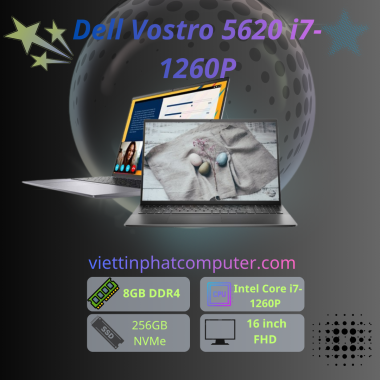 [ Like new] Dell Vostro 5620 / Intel Core i7-1260P / Ram 8GB DDR4 / SSD 256G  NVMe /  Màn 16