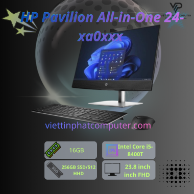 [ Like New ] HP Pavilion All-in-One 24-xa0xxx /  Intel Core i5-8400T / Ram 16GB / SSD 256GB  NVMe + 1TB HDD / Màn hình  23.8 inch FHD Cảm ứng