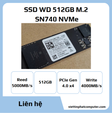 SSD WD 512GB M.2 SN740 NVMe