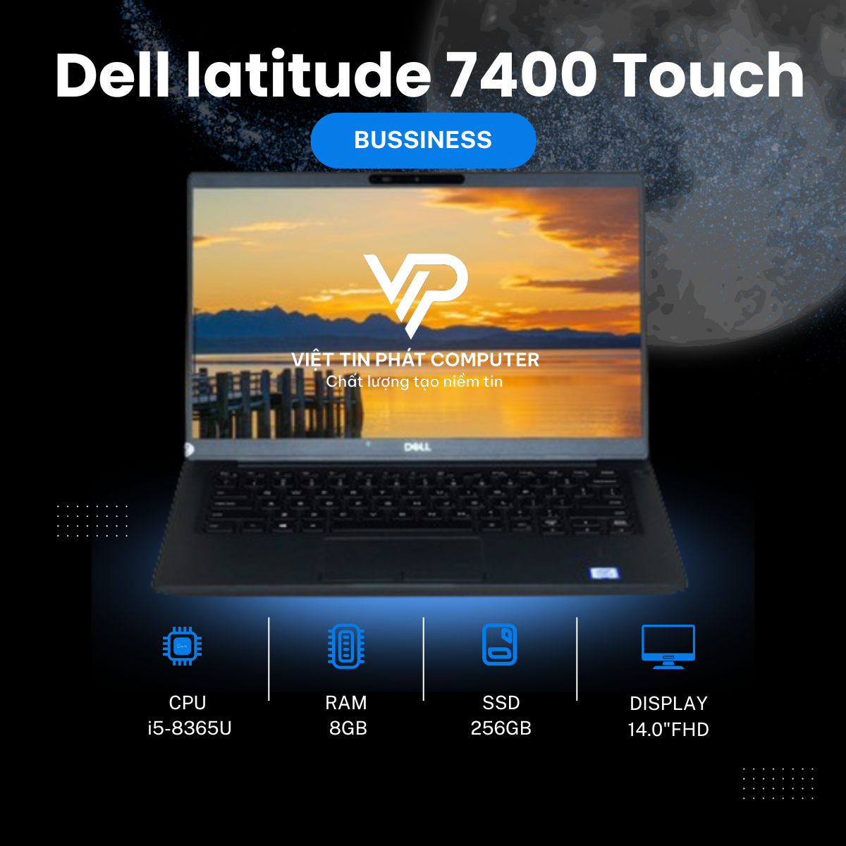 [Like New] Dell latitude 7400 / Intel Core i5-8365U / Ram 8G / SSD 256GB / Màn 14