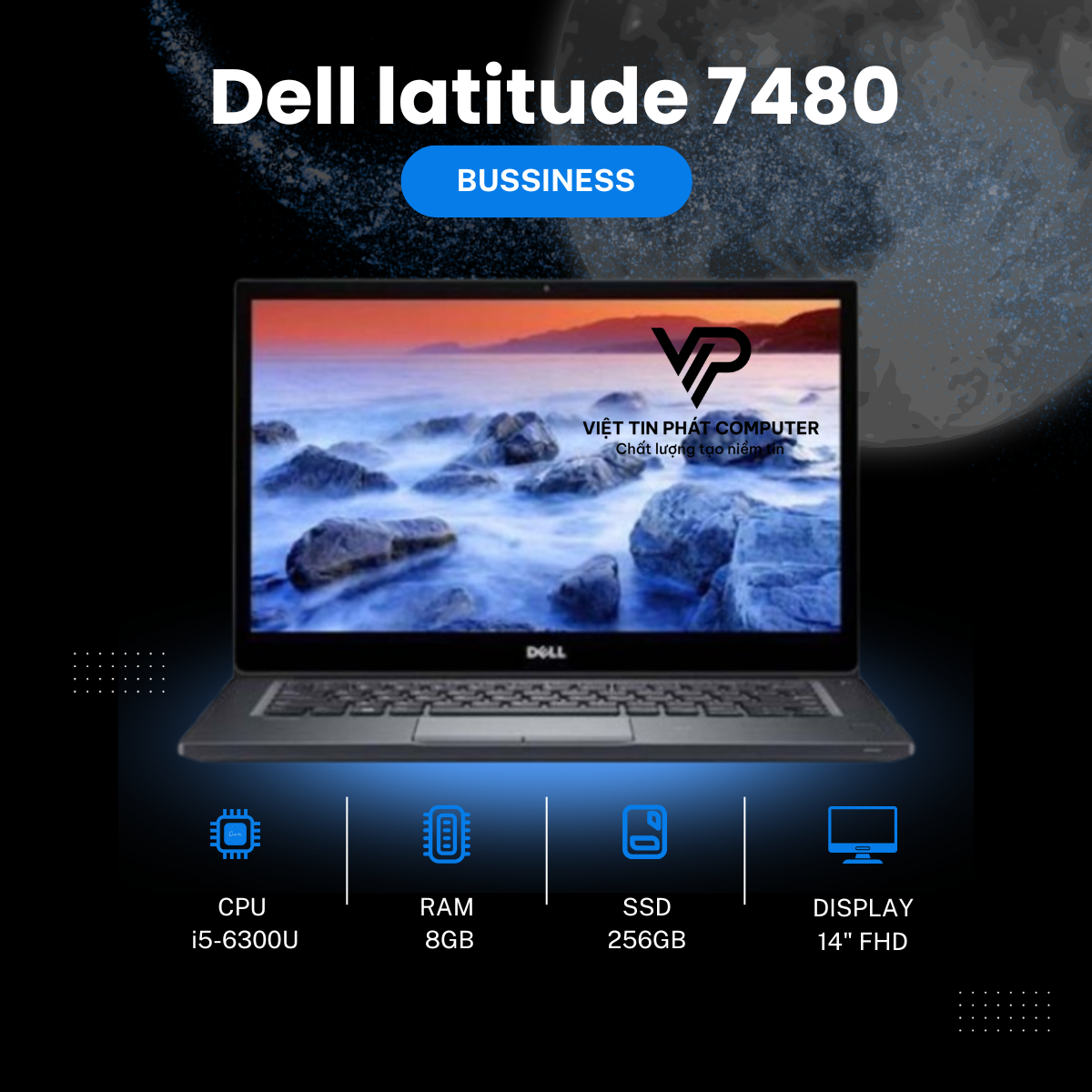 [Like New] Dell latitude 7480 / Intel Core i5-6300U / Ram 8G /  SSD 256GB / Màn hình 14