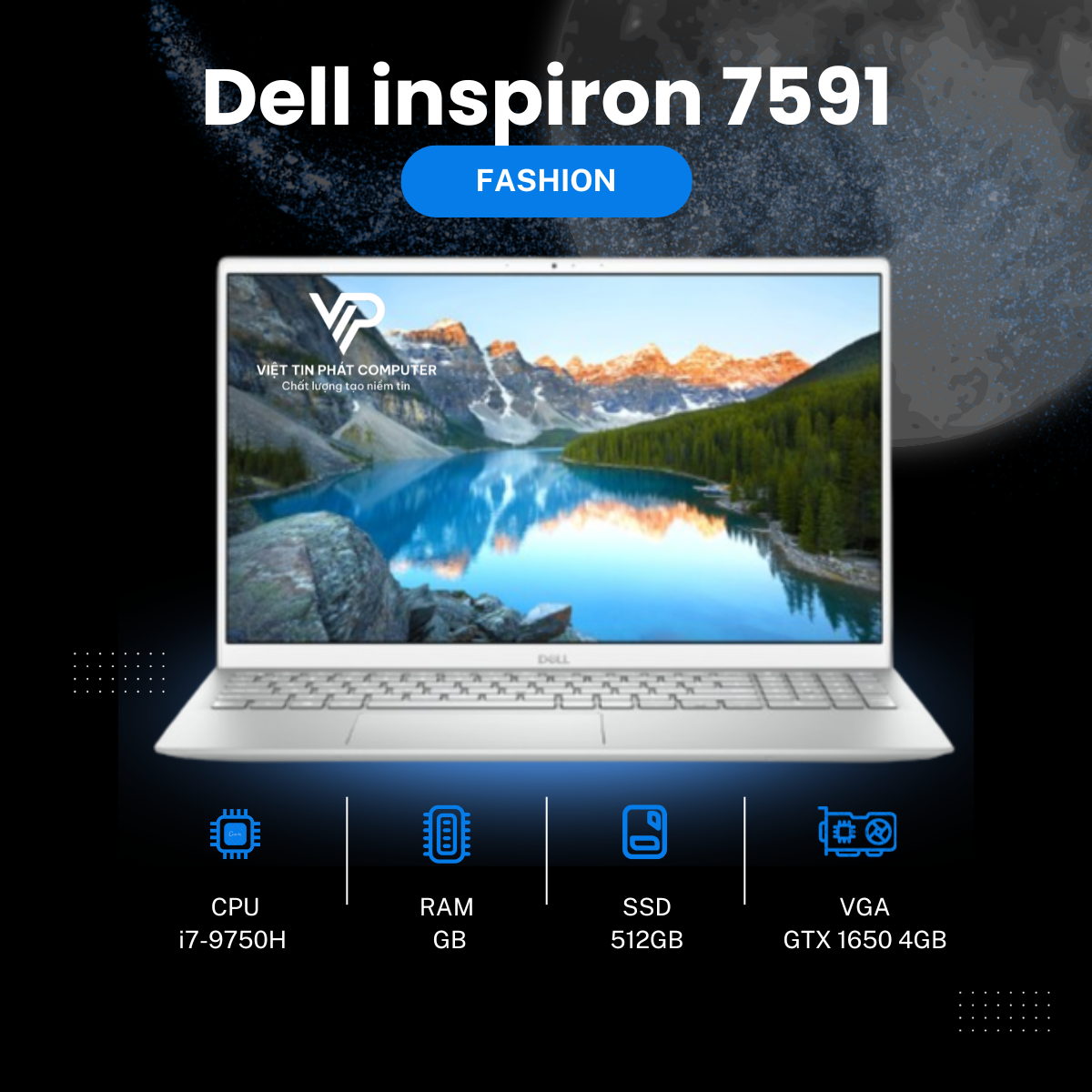[ Like new] Dell inspiron 7591 I7-9750H ram 8G 512G SSD GTX1650 4G 15.6
