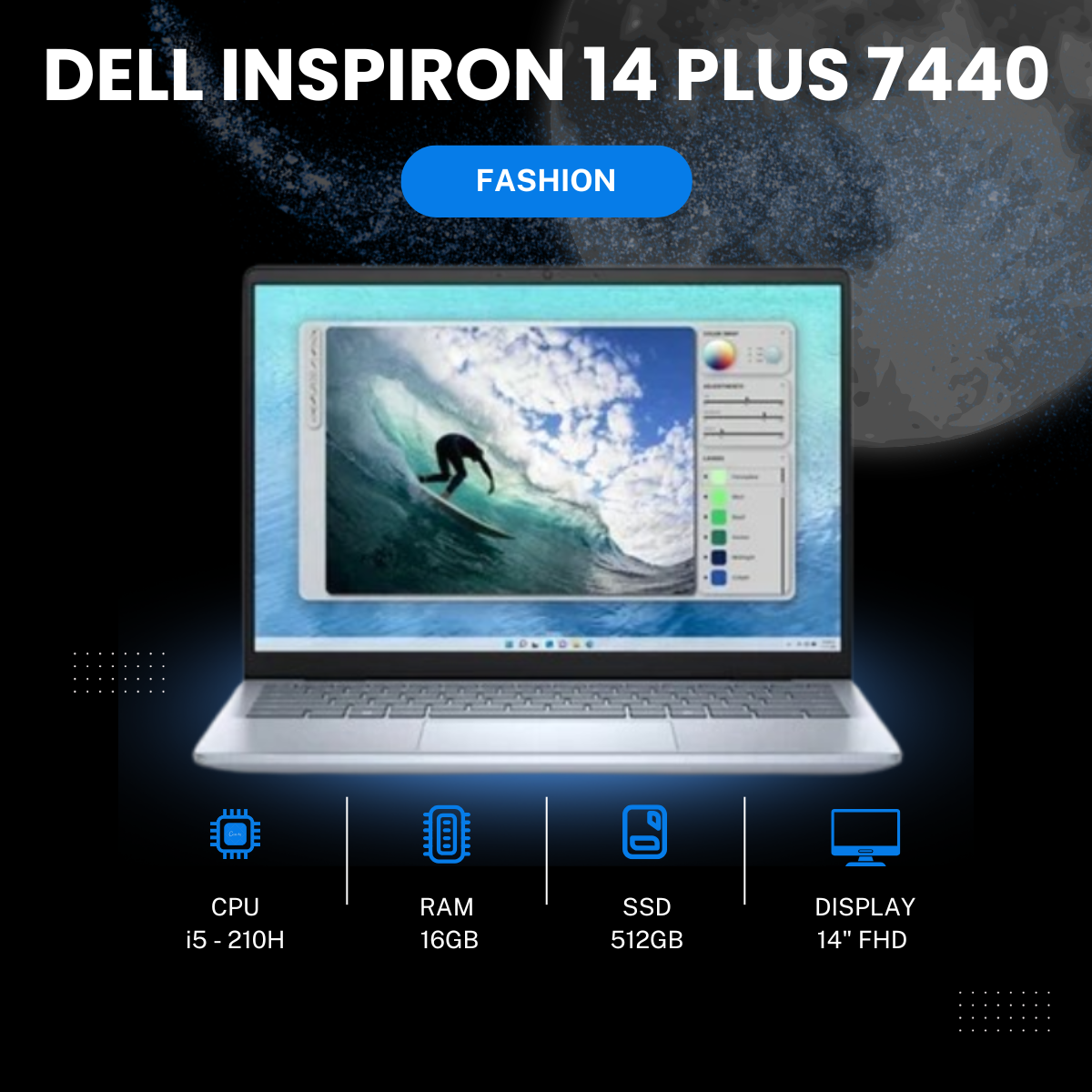 DELL INSPIRON 14 PLUS 7440 - Intel Core 5 210H | 16GB | 512GB | 14 inch Full HD+