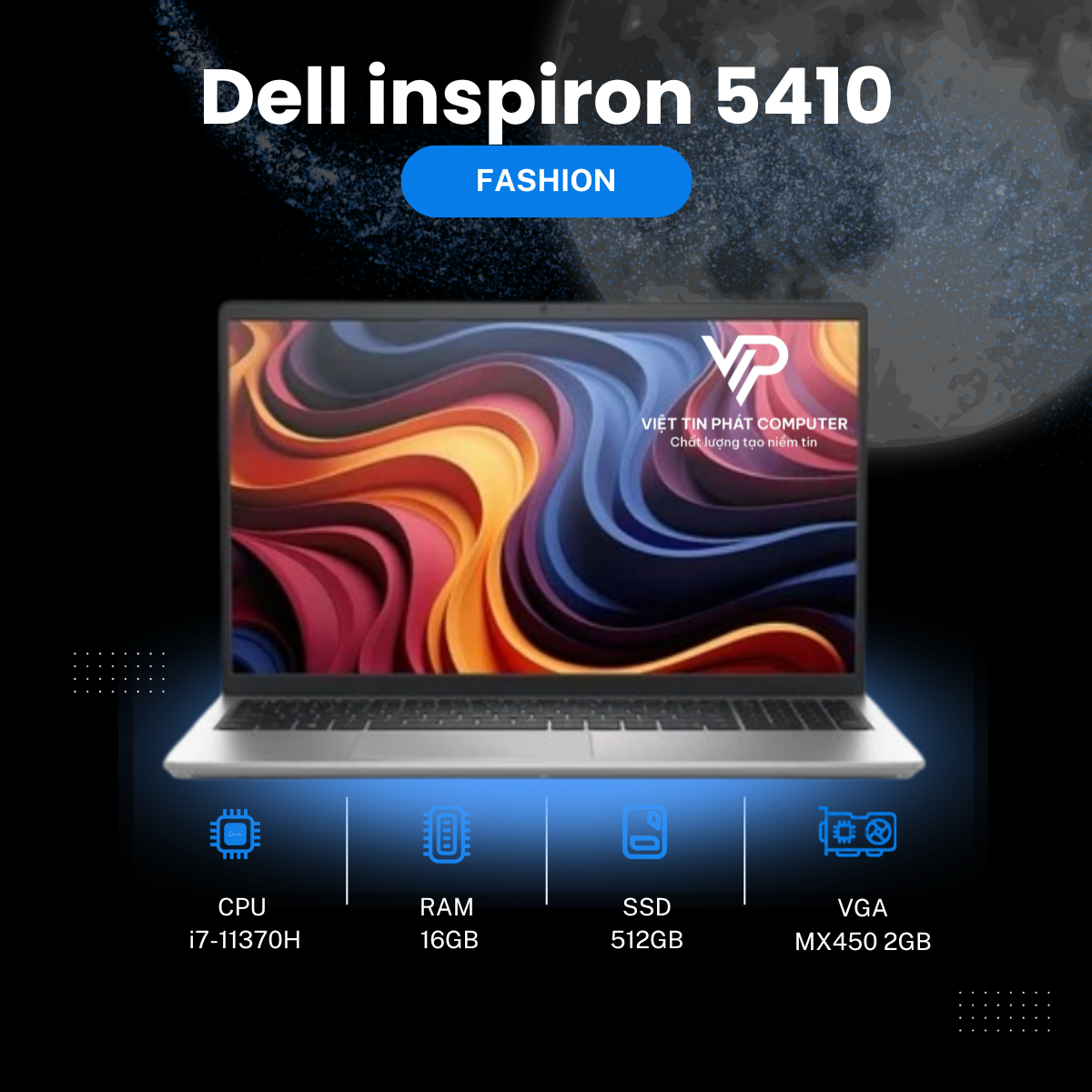 [Like New] Dell inspiron 5410 /  Intel Core i7-11370 / Ram 16G /  SSD 512GB /  Màn hình  14