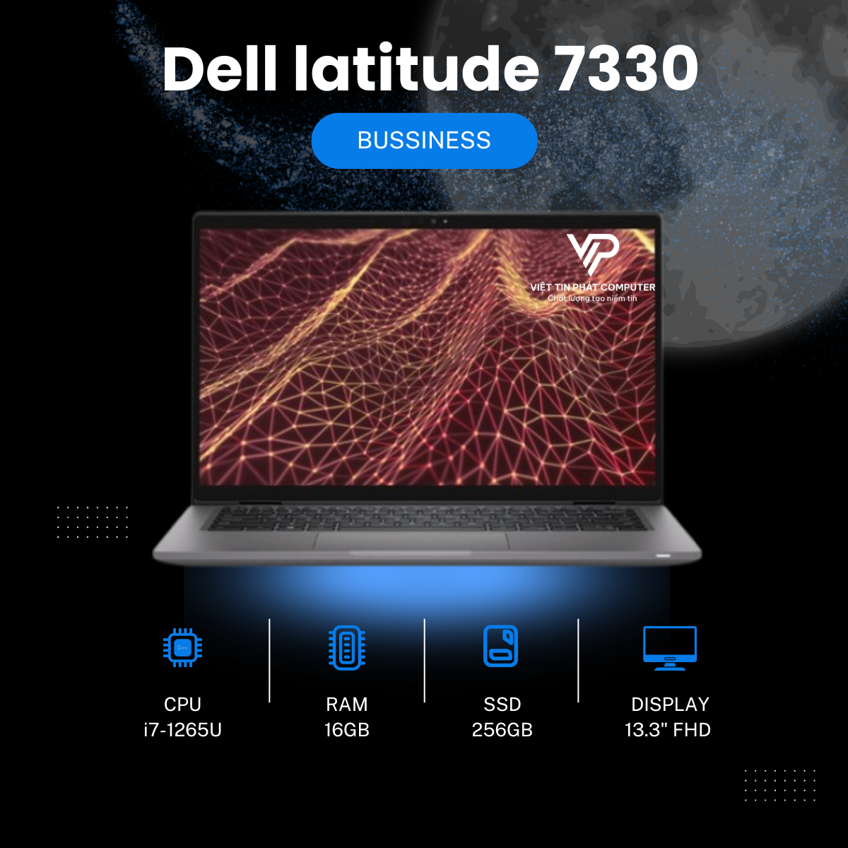 [ like New] Dell latitude 7330 / Intel Core i7-1265U  / RAM16G / SSD256G NVMe / màn 13.3
