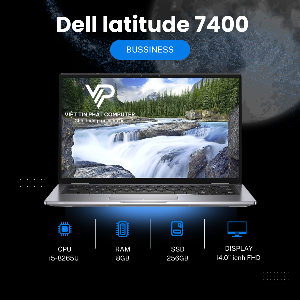 [ like New] Dell latitude 7400 / Intel Core i5-8265U / Ram 8G / SSD 256GB / Màn  14.0'' FHD / Vỏ  nhôm /   Card tích hợp Intel UHD Graphics 620