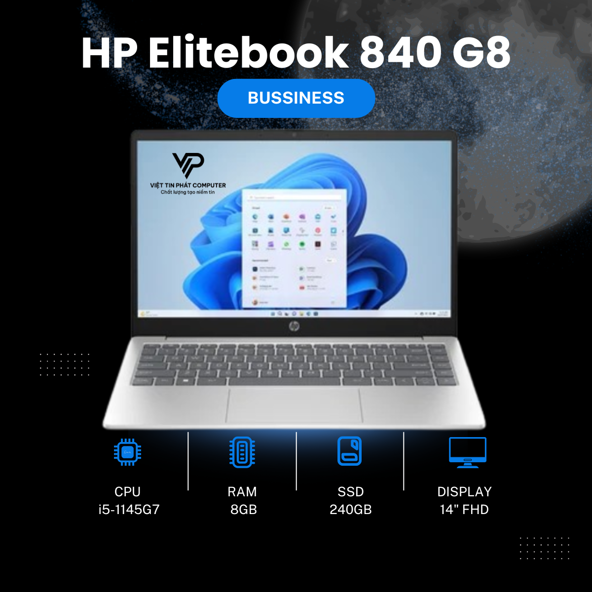 [like New] HP Elitebook 840 G8 / Intel Core i5-1145G7 /  Ram 8G / SSD 256GB / Màn hình  14