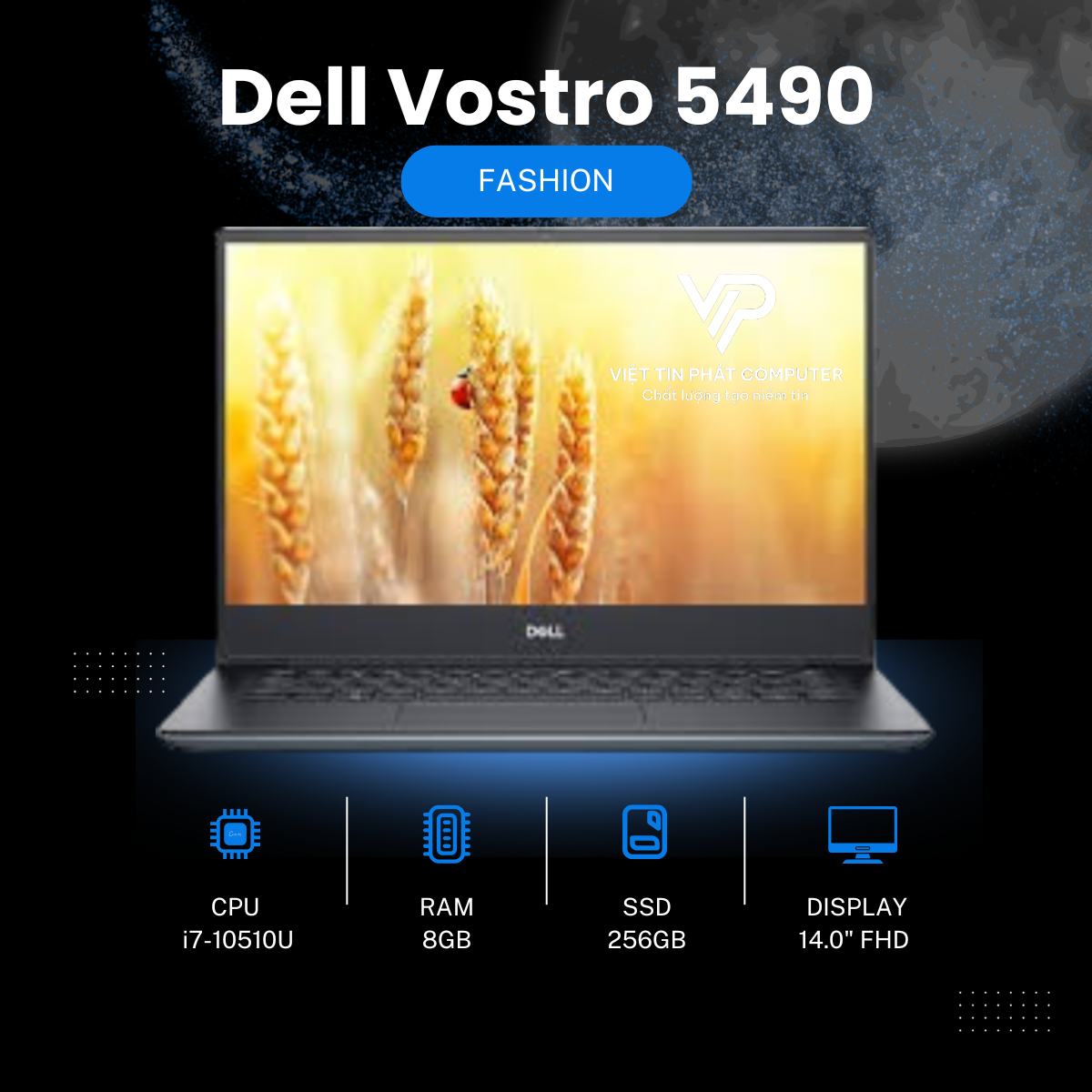 [ Like New] Dell Vostro 5490  / Intel Core i7-10510U / Ram 8G / SSD 256GB / Card rời MX250 2G / Màn hình 14