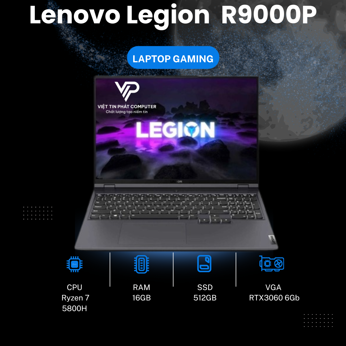 ( like new ) Lenovo Legion 5 Pro R9000P Ryzen7-5800H | 16G | 512G | RTX 3060 6G | 15.6” 2.5K | 165Hz | win11