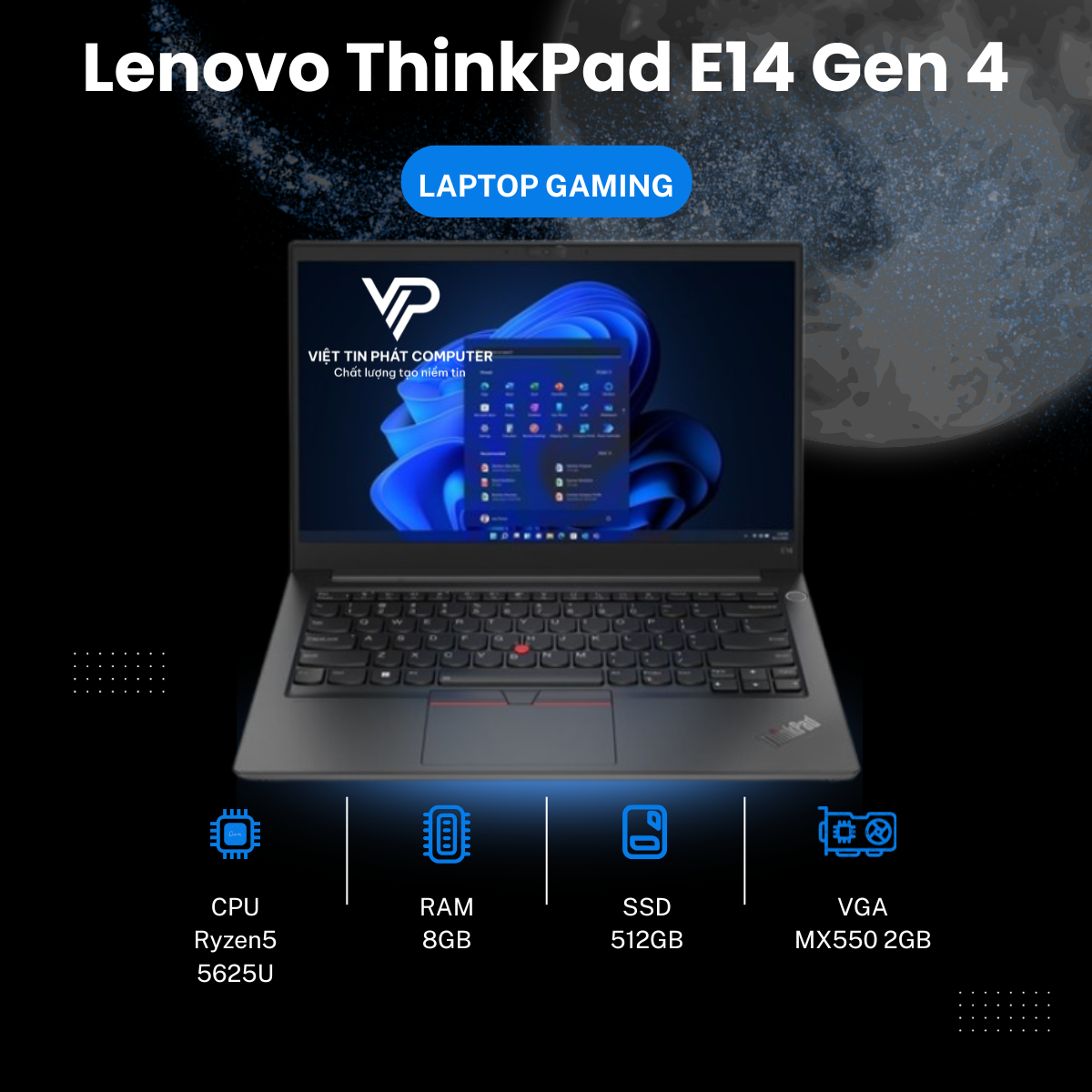 Lenovo ThinkPad E14 Gen 4 Ryzen 5 5625U | RAM 8GB | SSD 512GB | 14