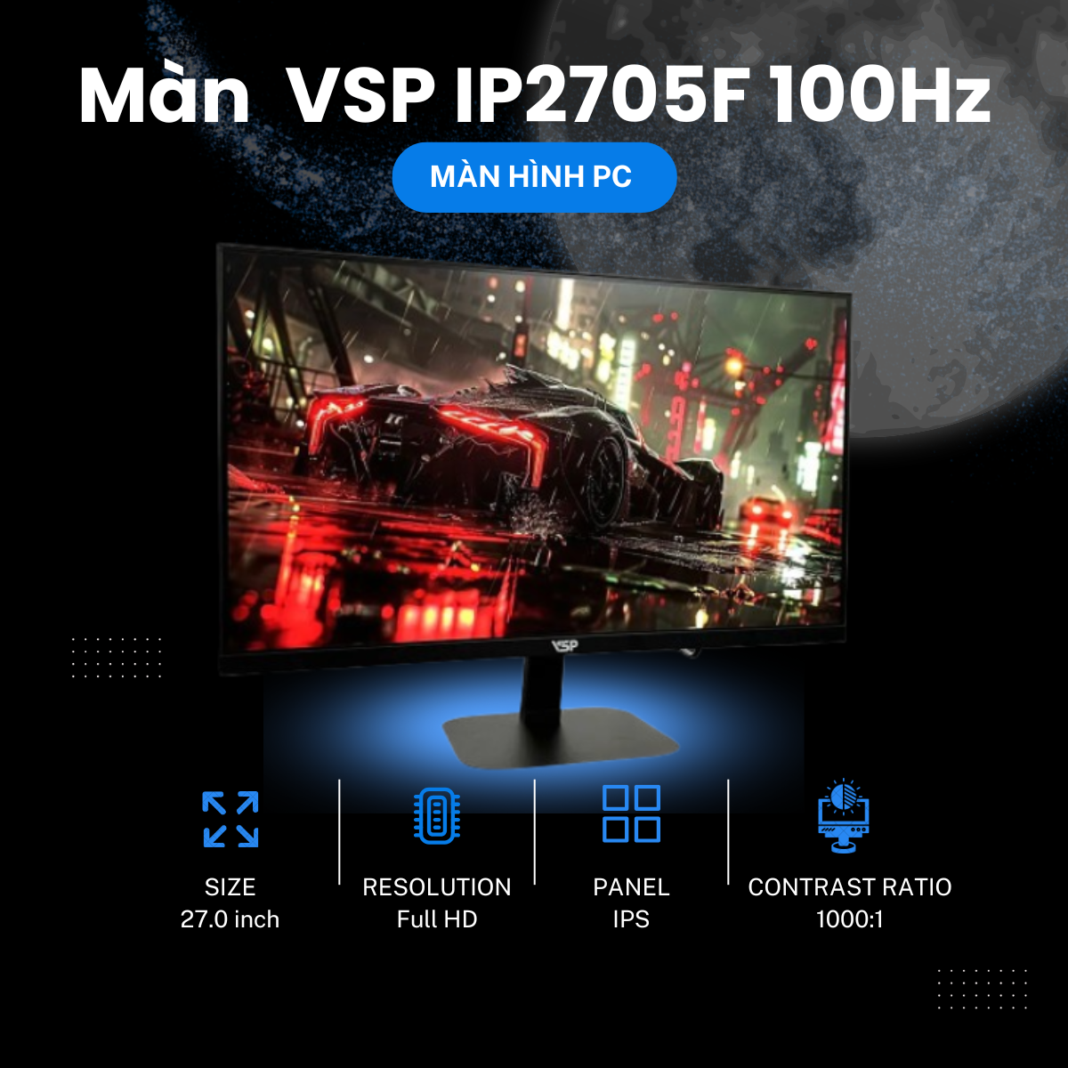 [New] Màn hình máy tính VSP IP2705F 100Hz