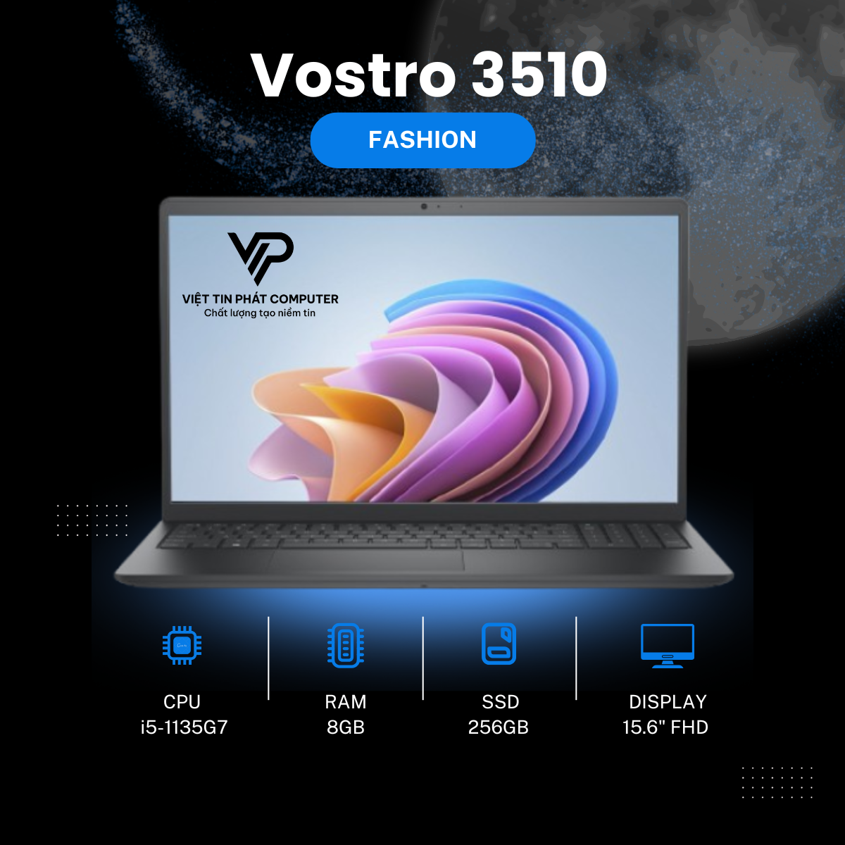 [Like New] Vostro 3510 Intel Core i5-1135G7 / Ram  8G / SSD 256G / Màn hình  15,6