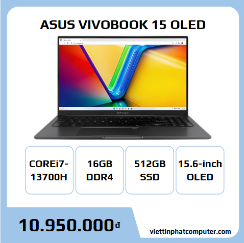 ASUS Vivobook 15 OLED A1505VA i7-13700H RAM 16GB DDR4 SSD 512GB 15.6