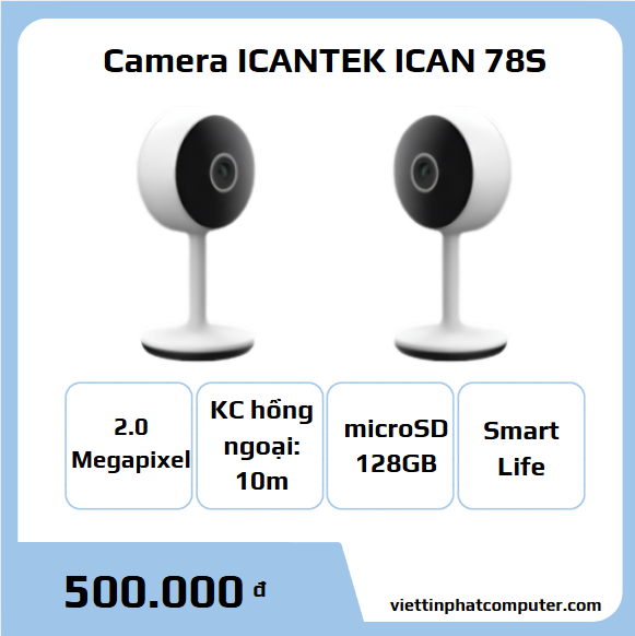 Camera IP hồng ngoại 2.0 Megapixel ICANTEK ICAN 78S