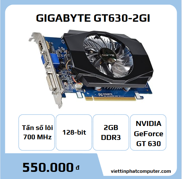 GIGABYTE GT630-2GI DDR3 128bit