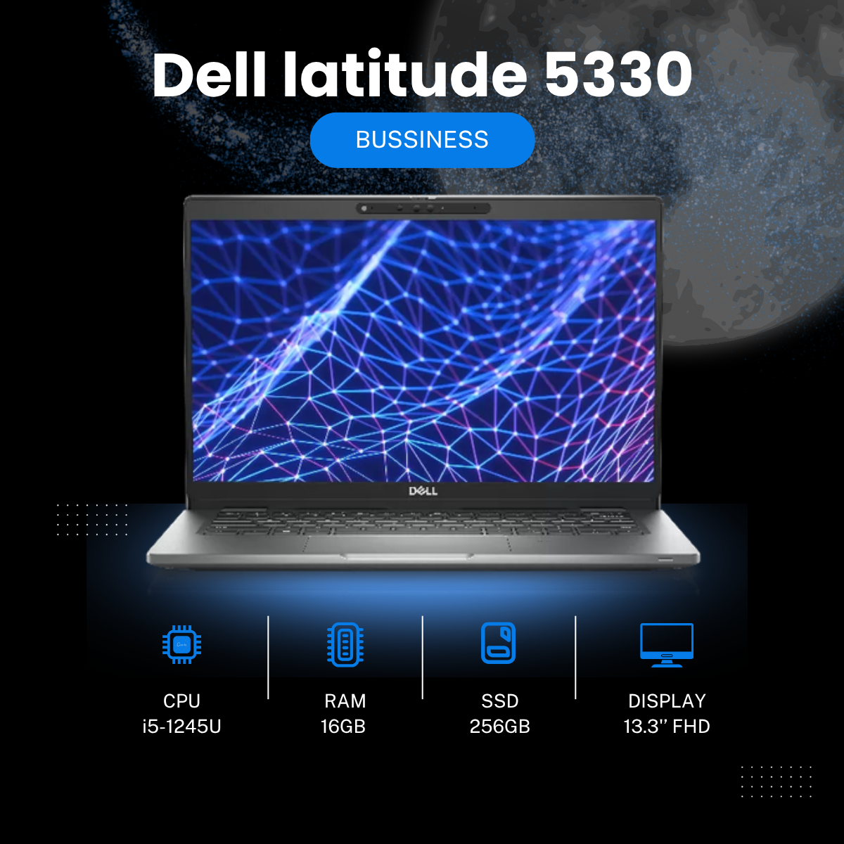 [Like New] Dell latitude 5330 /  Intel Core i5-1245U / Ram 16G / SSD 256GB / Màn 13.3