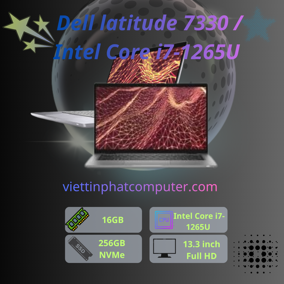 [ like New] Dell latitude 7330 / Intel Core i7-1265U  / RAM16G / SSD256G NVMe / màn 13.3