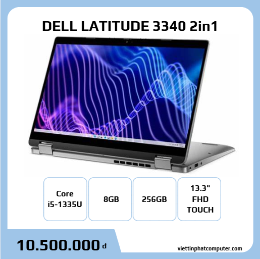 Dell Latitude 3340 2in1 i5-1335U ram 8G SSD 256G màn 13.3
