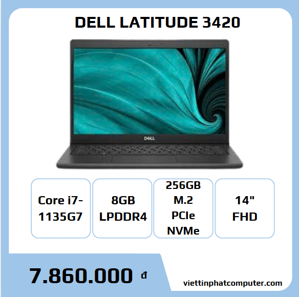 DELL LATITUDE 3420 i7-1165G7 RAM 8G SSD 256G 14