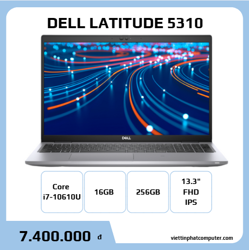 Dell latitude 5310 I7-10610U ram 8G ssd 256G màn 13.3