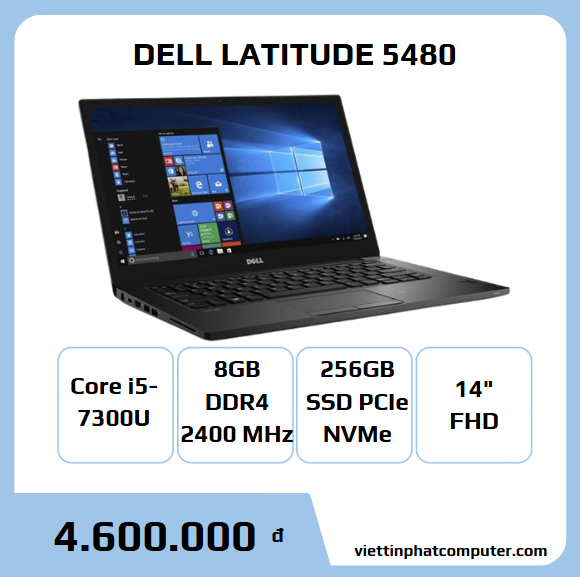 DELL LATITUDE 5480 I5-7300U ram 8G SSD 256G 14