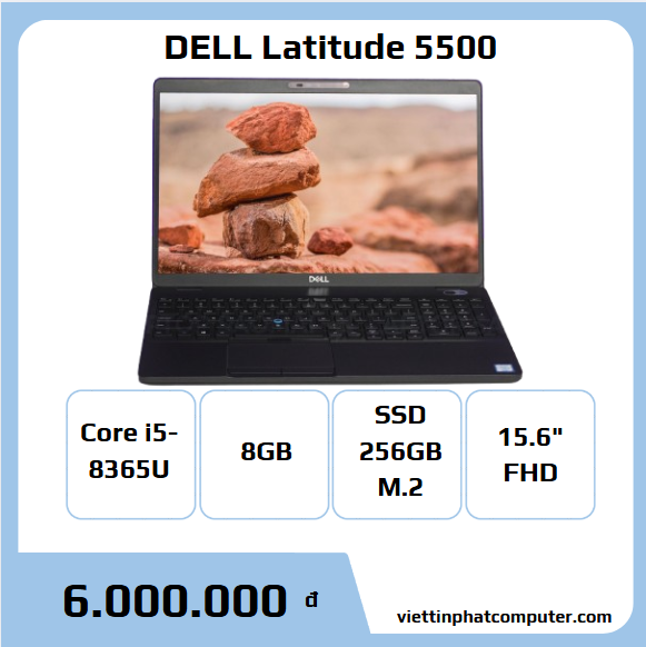 DELL Latitude 5500 i5-8365U RAM 8GB SSD 256GB 15.6” FHD