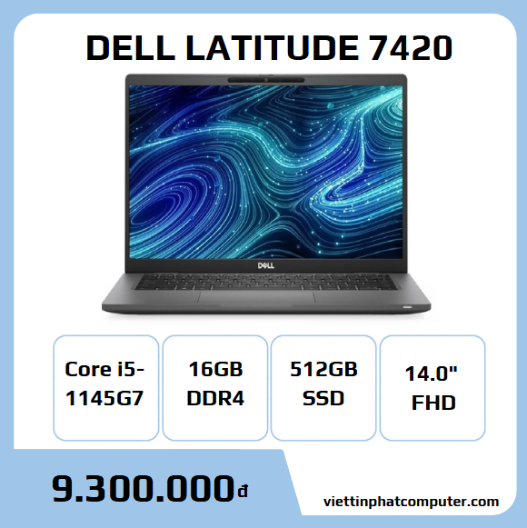 DELL LATITUDE 7420 I5-1145G7 RAM 16G SSD 512G 14