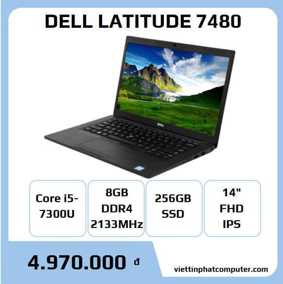 Dell latitude 7480，i5-7300U ram 8G SSD 256G 14