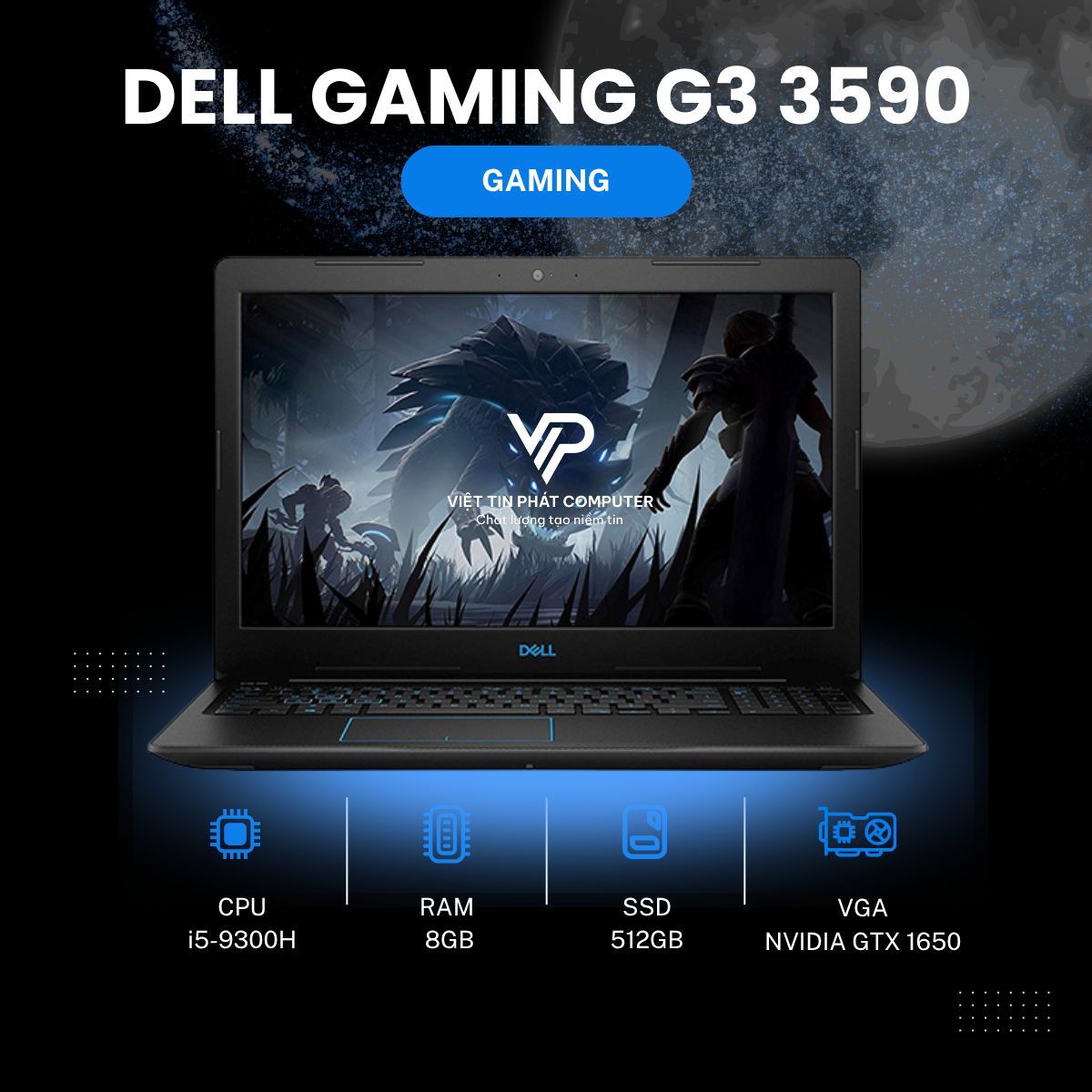 DELL GAMING G3 3590 i5-9300H | 8GB | 512GB | GTX1650 4GB | 15.6