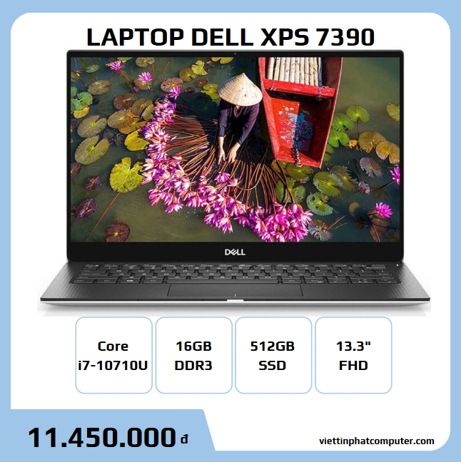 Dell XPS 7390 i7-10710U RAM 16G SSD 512G 13.3