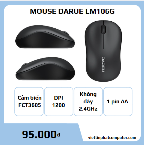 Chuột không dây Dareu LM106G