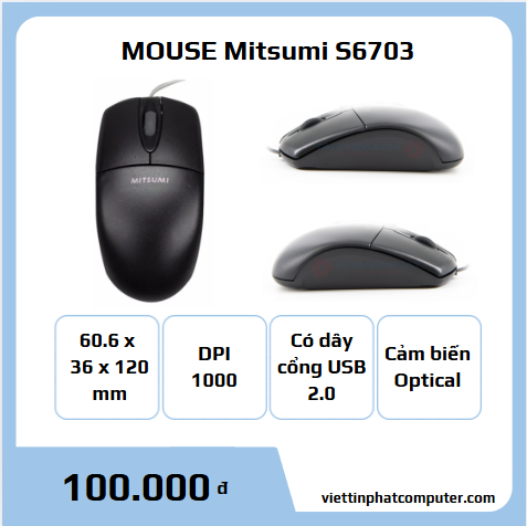 Chuột Mitsumi Optical Wheel Mouse S6703