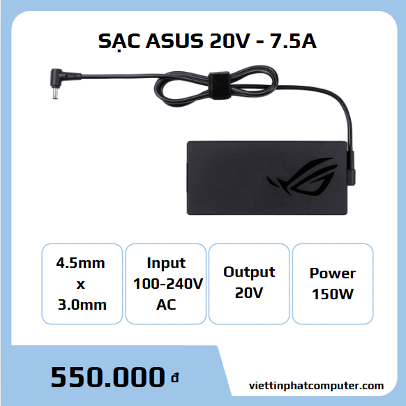 Cục sạc ASUS 150W (4.5mm x 3.0mm)