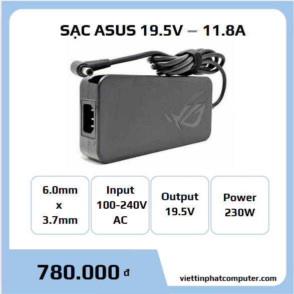 Cục sạc ASUS 230W (6.0mm x 3.7mm)