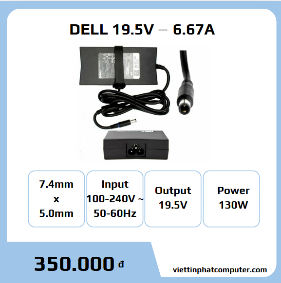 Cục sạc Dell 130W (7.4mm x 5.0mm)