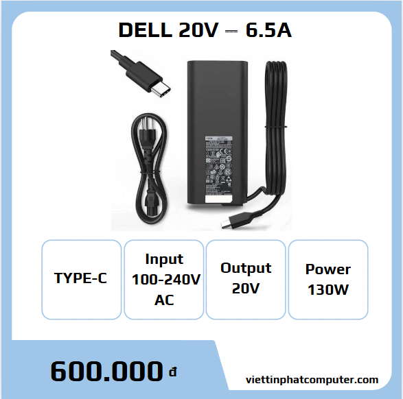 Cục sạc Dell 130W TYPE-C