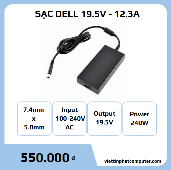 Cục sạc DELL 240W (7.4mm x 5.0mm)