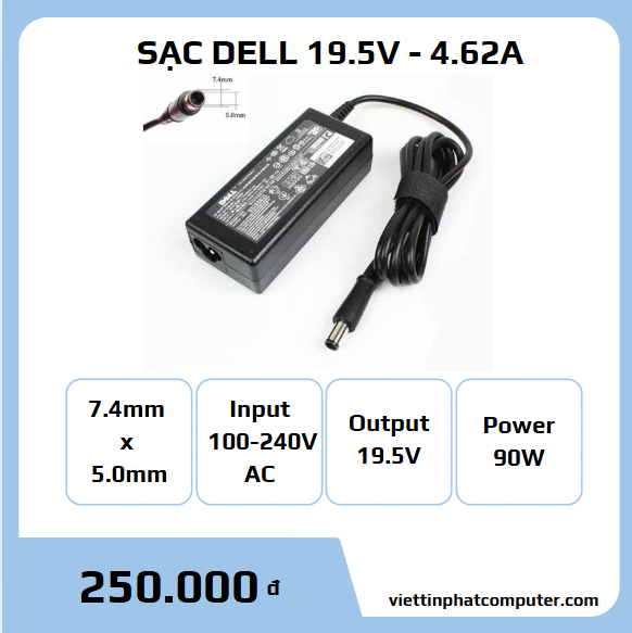 Cục sạc Dell 90W (7.4mm x 5.0mm)