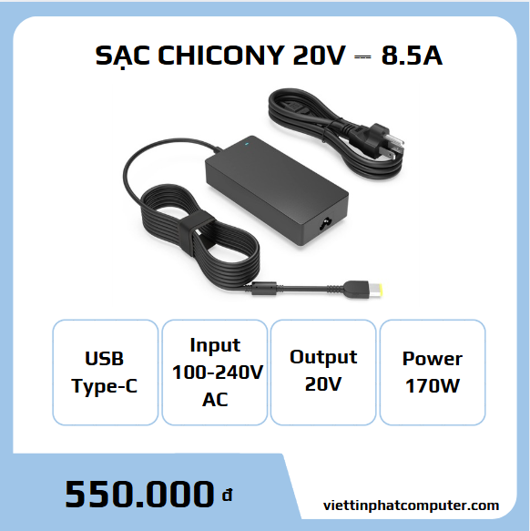 Cục sạc Lenovo 170W USB TYPE-C